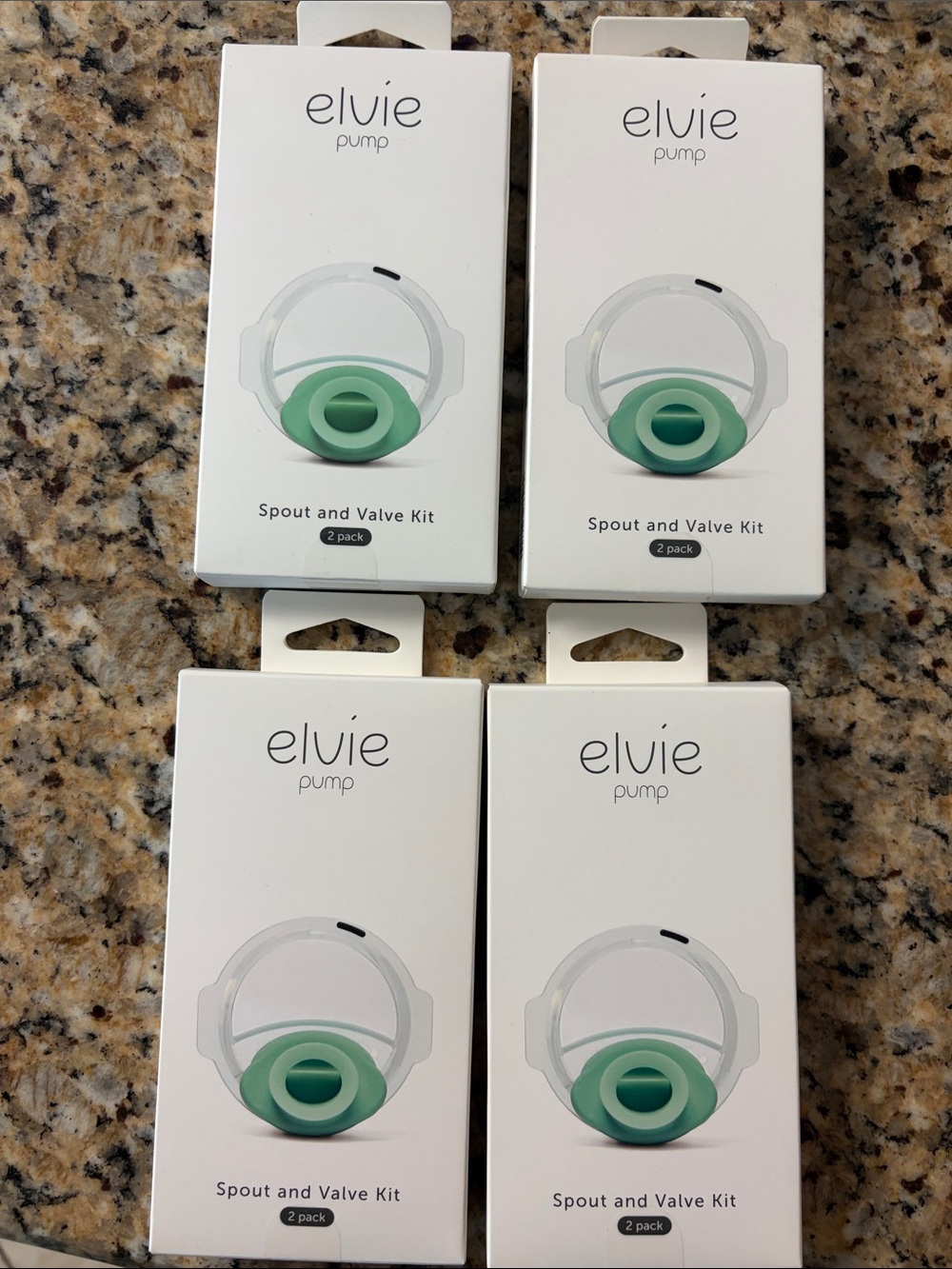 Elvie Spout and Valve Kit - Mint Green Replacement (4 Pack)